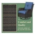 thumbnail image 5 of Gymojoy  Outdoor Wicker Rocking Lounge Chairs with Swivel Base (Set of 2) Mix Grey-Baby Blue, 5 of 5
