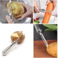 thumbnail image 3 of Vegetable Peeler, Stainless Steel Rotary Peeler for Potatoes Carrots Apples Pears 1 Pc, 3 of 4