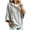 Gray, variant on hlysgo Womens Knit Hoodie Batwing 3/4 Bell Sleeves Oversized Sweatshirts with Kangaroo Pocket Lightweight Casual Pullover Tops Green,S