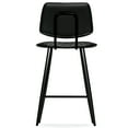 thumbnail image 5 of Simpli Home Raya Contemporary 16 inch Counter Height Stool (Set of 2) in Black Vegan Faux Leather, 5 of 13
