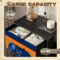 thumbnail image 2 of Animal Dresser for Bedroom with 4 Storage Drawers Leopard Blue Floral Accents Orange Border Dressers Chest of Drawers Steel Framed Fabric Closet Organizers for Nursery Entryway, 2 of 8