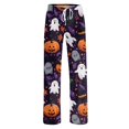 thumbnail image 5 of Fabrcox Halloween Women's Pajama Pants Ghost Pumpkin Witch Sleep Pants for Women Fall Winter Festival Soft Women Lounge Pants Purple XL, 5 of 6