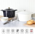 thumbnail image 4 of MARTHA STEWART Gatwick - Olla para horno holandesa de hierro fundido esmaltado de 7 cuartos con tapa, 4 of 7