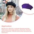 thumbnail image 5 of FNNMNNR Women Beret Korean Style Polyester Artist Hat Autumn Winter Beautiful Caps Breathable Headwear Party Apparel Stylish Clothing, 5 of 6