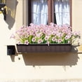 thumbnail image 2 of Plantas artificiales de imitación para decoración al aire libre, flores de seda falsas resistentes a los rayos UV con hojas de eucalipto de plástico para la decoración del patio del porche del hogar, 2 of 6