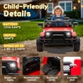 thumbnail image 6 of Xuanlur 24V Ride on Truck Car w/Parent Remote Control, Ride on Toys w/4-Wheel Suspension, Power Display, Bluetooth, Music, LED Headlight, Electric Car for Kids Aged 3+, Red, 6 of 8