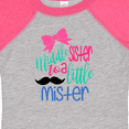 thumbnail image 4 of Inktastic Middle Sister to a Little Mister Girls Baby Bodysuit, 4 of 5