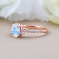 thumbnail image 3 of Moonstone simulated Diamond Ring, Bridal Engagement Ring, Rainbow Ring, Natural Moon Gemstone Ring, rainbow moonstone Wedding Ring, Anniversary Gifts for Women, 3 of 4