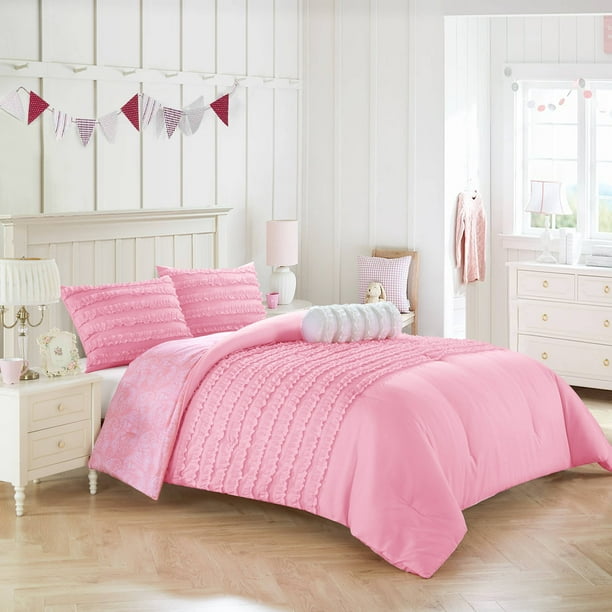 Better Homes & Gardens Kids Textured Ruffle Comforter Set, Multiple
