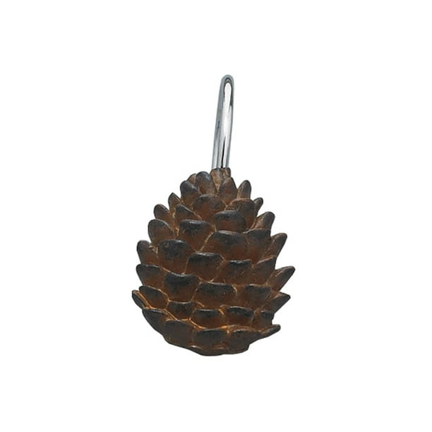 Pine Cone Shower Curtain Hooks