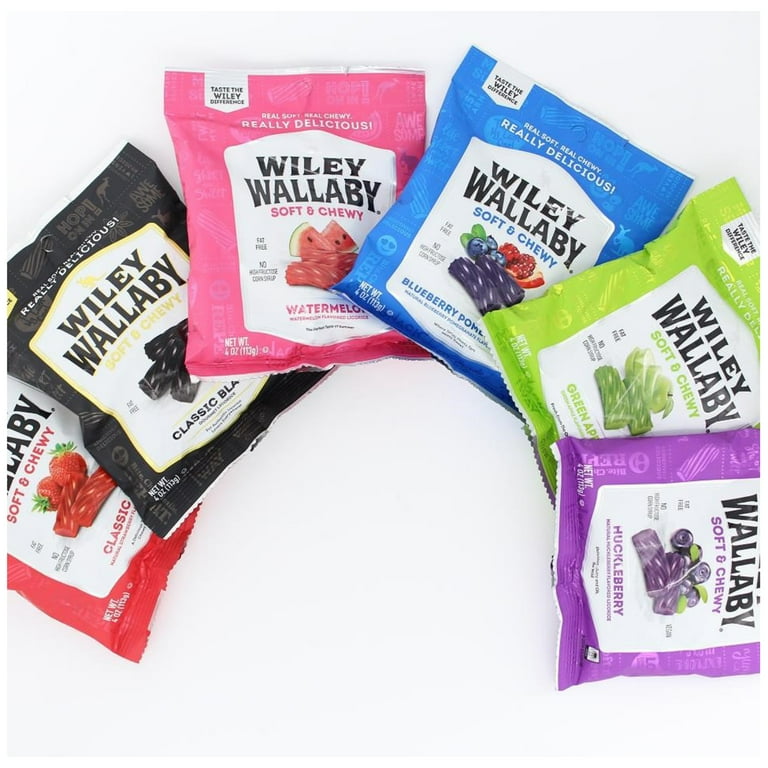 Wiley Wallaby Vegan Green Apple Licorice, Fat-Free, No High