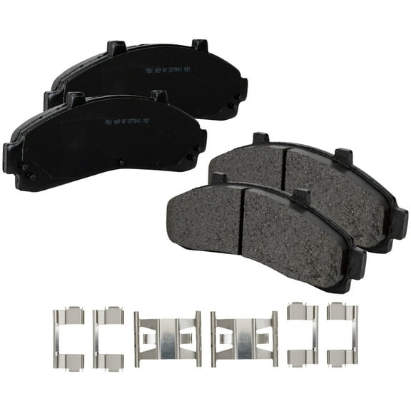 Brake Pad Set Compatible with 1995-2001 Ford Explorer 1997-2001 Mercury Mountaineer 6Cyl 8Cyl 4.0L 5.0L Front