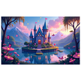 thumbnail image 1 of Enchanted Castle Backdrop Birthday Party Fairytale Banner Magical Evening Decorations Landscape Background Kids Event Celebration Photography Prop, 1 of 4