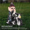 thumbnail image 5 of Enano de jardín de motocicleta, 13 x 14 cm, impermeable, protección solar, enano de jardín, decoración de jardín, decoración de terraza, decoración de balcón Sincero Electrónica, 5 of 5