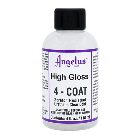 UPC: 0086366904046 | Angelus 4-Coat Urethane Clear Coat – High Gloss  4 oz  Bottle