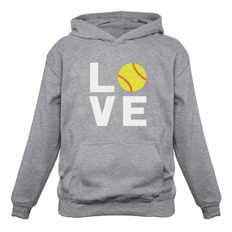 Tstars Love Softballl Gifts for Fans Players Leggings Hoodies Sweatshirts for Women
