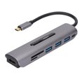 thumbnail image 3 of 7 en 1 Tipo-C a HDMI+USB3.0x3+TF+Tarjeta de memoria+PD Hub Converter Docking Station, 3 of 8