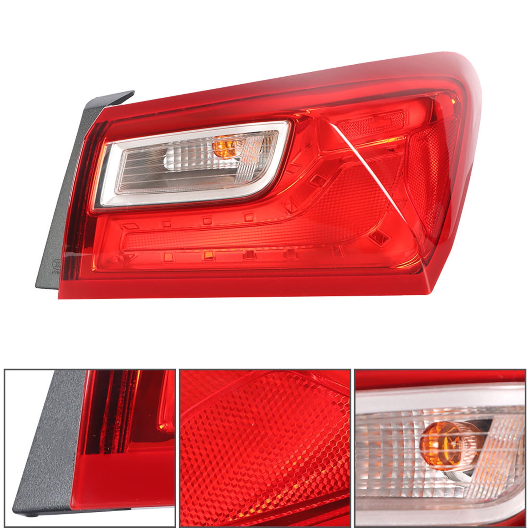 Outer Passenger Side Rear Brake Tail Light Assembly Replacement for 2016-2020 Chevy Malibu Right Tail Lamp 84132377 GM2805122