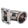 thumbnail image 2 of Adaptador Turbo Novia De Banda En V Turbo Novia Turbo De 3 Pulg. 3.0in VBand A T3 Turbo Flange 90° Bend Adapter Flange CNC Maching Para 304 Turbocharger ANGGREK Turbo Adapter, 2 of 8