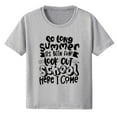 thumbnail image 3 of Bxsruta Kids' Casual Short Sleeve Letter Printed T-Shirt for School Season, Soft Breathable Polyester Round Neck Top for Spring and Summer, 3 of 4