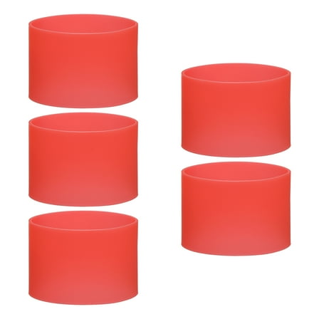 5Pcs Silicone Rubber Bands Non-slip 3.39 Inch for Art, Red