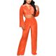 thumbnail image 2 of Puntoco Mujeres 2 Piezas Plisado Trajes Casual Camisa De Manga Larga Pantalones De Pierna Ancha Traje Liquidación Puntoco Puntoco-1559, 2 of 7