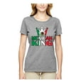 thumbnail image 2 of Wild Bobby Mexican King Latin Pride Women Graphic Tee, Heather Grey, XX-Large, 2 of 5