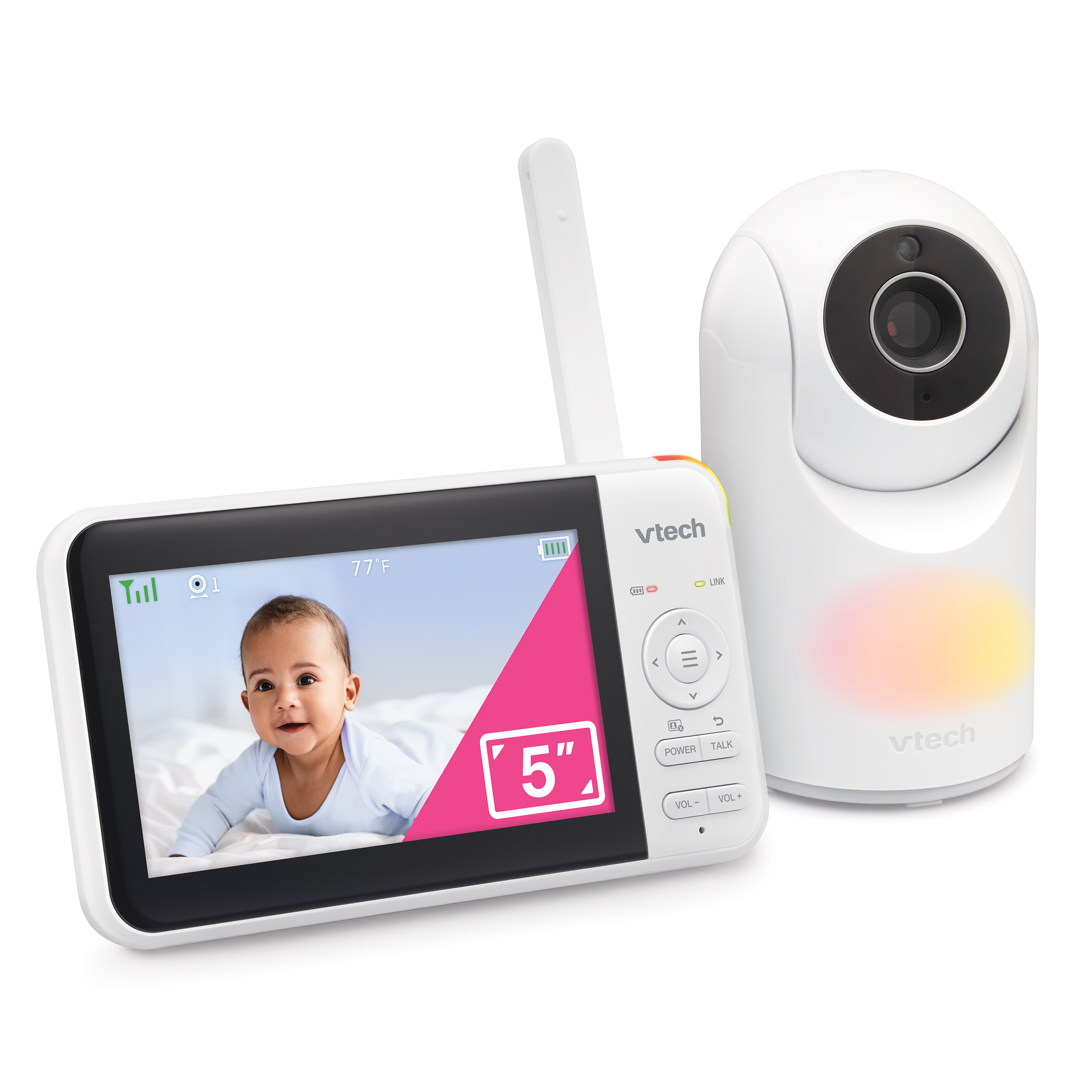 VTech VM5267 Video Baby Monitor with 5" Display and Remote Pan & Tilt Camera