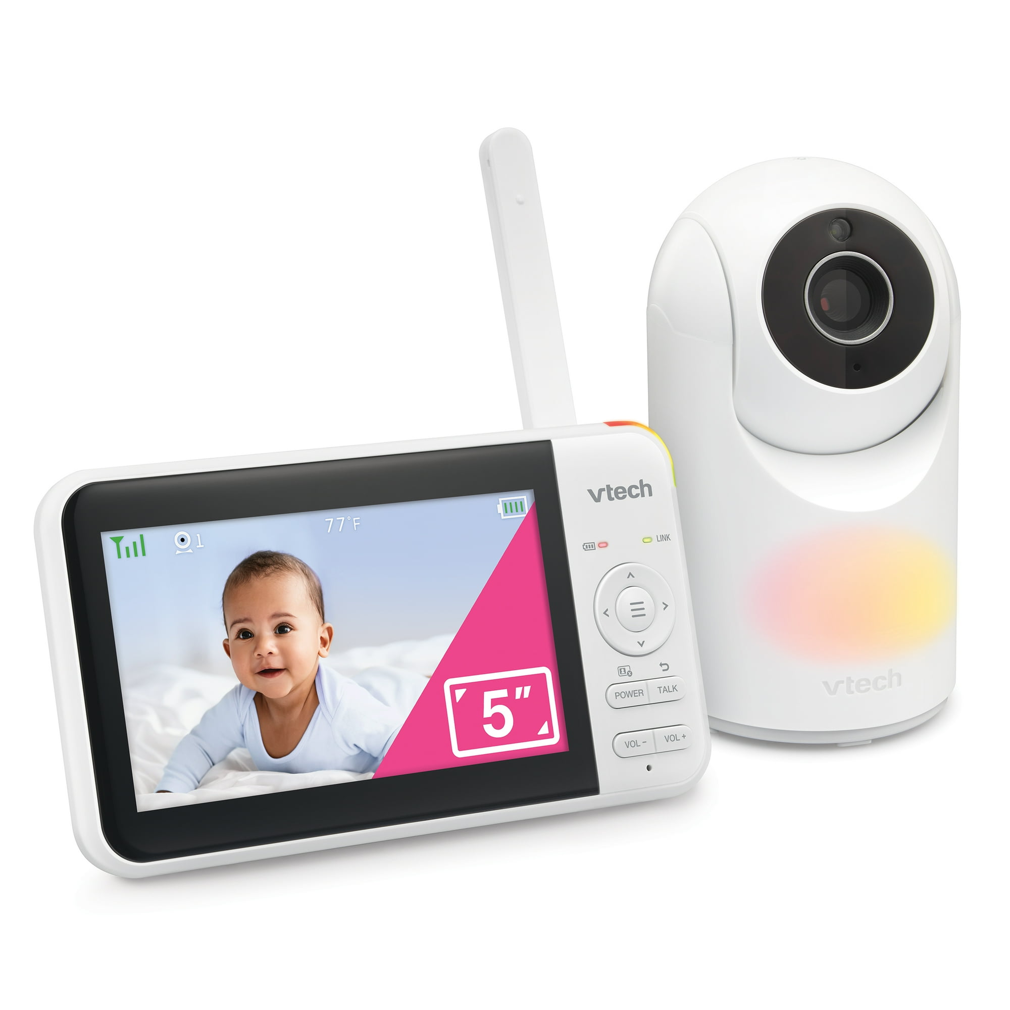 VTech VM5267 Video Baby Monitor with 5" Display and Remote Pan & Tilt Camera