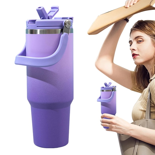 Mastador Gradiente 40oz Con Paja Chanche para Mujeres () Púrpura