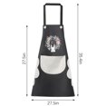 thumbnail image 4 of Delantal bolsillo PVC babero ajustable sin mangas delantal de cocina para el hogar accesorio de cocina, tipo 1, negro y gris Methold HA003449-03, 4 of 6