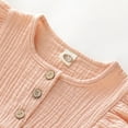 thumbnail image 4 of Newborn Baby Girl Romper Ruffle Sleeve Jumpsuit Baby Girl Bodysuit Infant Girl Summer Clothes Pink 0-3 Months, 4 of 6