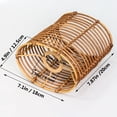 thumbnail image 4 of Rattan Lampshade, Tall Oval Drum, Handcrafted Lamp Shade Replacement for Table Lamps, Pendant Lights Floor Lamps, 4 of 5