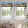 thumbnail image 2 of LALILO Kitchen Curtain Valance Flowers Cover Western Coast Rod Pocket Window Curtain 52"x 18" Set of 2, 2 of 7