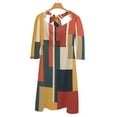 thumbnail image 6 of Colorful Squares Geometric Modern Art Dress Summer Dresses Woman Street Style Big Size Casual Dress, 6 of 9