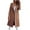 Khaki, variant on Herrnalise Jackets For Women And Winter Solid Color Medium Long Cardigan Button Coat Tops Shackets For Women 2024 fall Khaki,L