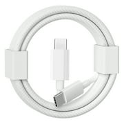 USB C to USB C Woven Cable Compatible for iPhone SE 4, iPhone 15/16, 15/16 Pro Max, 15/16 Plus USB C Cord, AirPods 4/Pro (2nd Gen) Fast Charging Cable, iPad Pro/ iPad Air Charger Cable Cord (3.3FT)