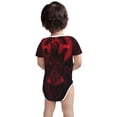 thumbnail image 3 of Yiaed Red Gothic Skeleton Throne Print Infant Climbing Short Sleeve Onesie One-Piece Baby Bodysuit Clothes 0-12 Months -9M, 3 of 6