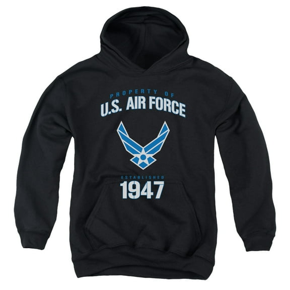 Air Force-Property Of - Youth Pull-Over Hoodie- Black - Small