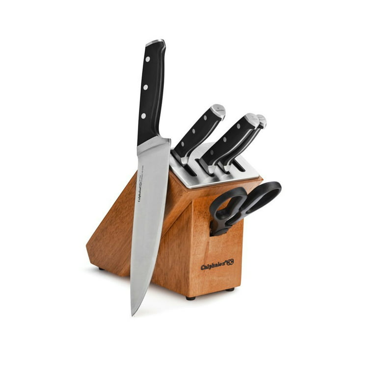 McCook MC703 White Knife Sets of 26, Stainless Steel Kitchen Knives Block  Set with Built-in Knife Sharpener,Measuring Cups and Spoons