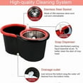 thumbnail image 5 of Spin Mop And Bucket With Wringer Set, 360° Mop And Bucket System With 3 Microfiber Mop Refills And 61" Extended Handle For Floor Cleaning, 5 of 6