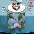thumbnail image 4 of WYYP Hummingbird Flowers Polyester Dinner Napkin for Dining Table Kitchen Daily Party Housewarming Farmhouse Decor 6 PCS, 4 of 7