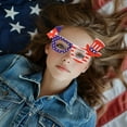 thumbnail image 4 of Clearance Under $5!Yyuenw 4th of July American Flag Glasses Patriotic Party Sunglasses Independence Day Eyeglasses Plastic Eyewear for Memorial Day Party Favors Photo Booth Props, 4 of 5