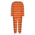 thumbnail image 6 of LIaqionyy Women's Pajama Sets Striped Long Sleeve Sleepwear Pullover Top Jogger Pants Soft Pjs Set Loungewear, 6 of 7