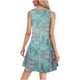 thumbnail image 3 of Moda mujer sin mangas Rounk cuello verano cómodo estampado bolsillos Casual suelta tanque vestido Fridja  qr2737, 3 of 8