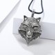 thumbnail image 2 of (F)Collar con amuleto de lobo Correa de lobo Regalo Dinero, 2 of 4
