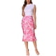 thumbnail image 2 of Falda Bohemia Inspire Chic para Mujer, Falda Midi Cuerpo Ajustado de Malla con Cola de Pez, Color Rosa, 2 of 6