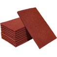 thumbnail image 1 of Premium Lot de 10 Tampons à Récurer 6 Pouces x 9 Pouces Rouge Usage Général - Griffage, Récurage, Ponçage, Base de Peinture Préparation Adhérence Rayures - Préparation de Surface Automobile Carrosserie Bois (400 Grains), 1 of 6