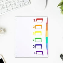 Arghm Expanding File Folder,6 Pockets 5 Colors,Plastic,12.2x9.8x0.59in,for Office Home