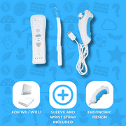Wii Remote and Nunchuck Controller For Nintendo Wii and Wii U - White